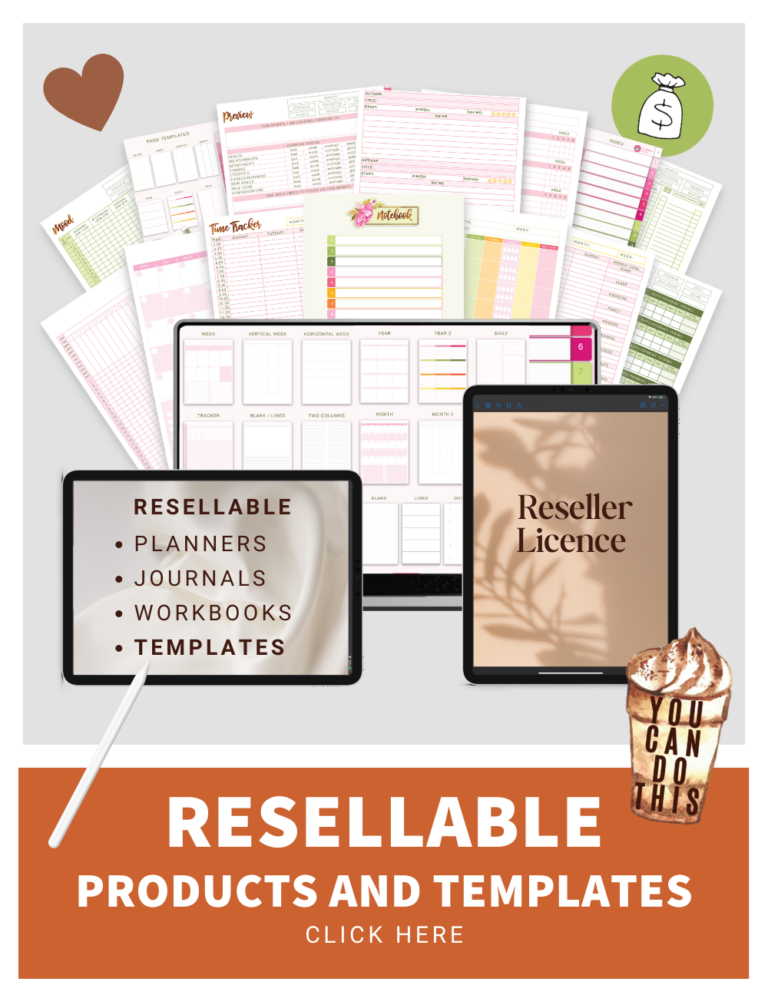 resellable digital products plr planners