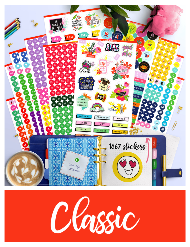 classic planner stickers