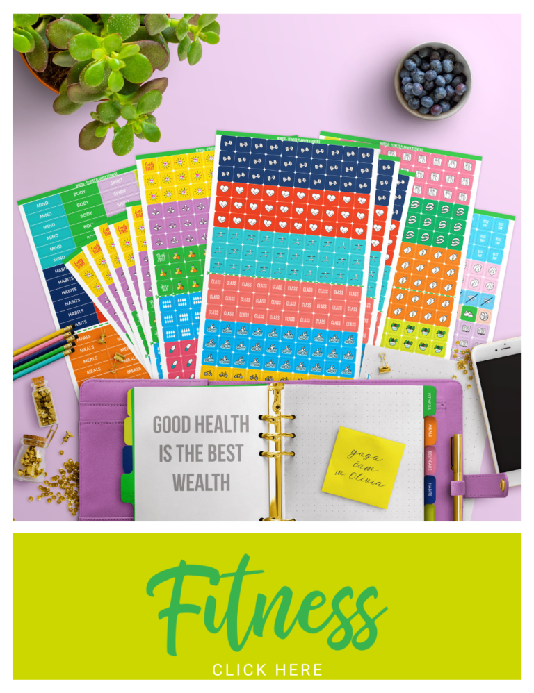 fitness planner stickers