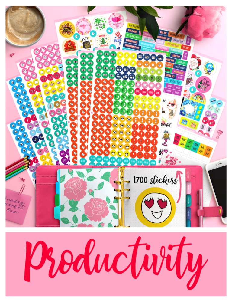 productivity planner stickers